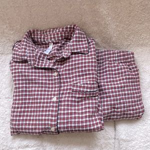 GAP Body Pajama Set, Size M, Red and White Checkered Pattern